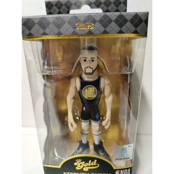 Funko Gold Stephen Curry Blue Yellow Jersey - Premium Vinyl Figure NBA Warriors - Picture 2 of 10
